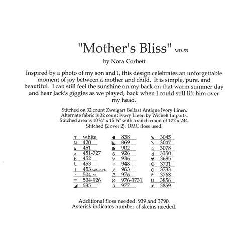 Mirabilia  Borduurpatroon Mother's Bliss - Mirabilia Designs