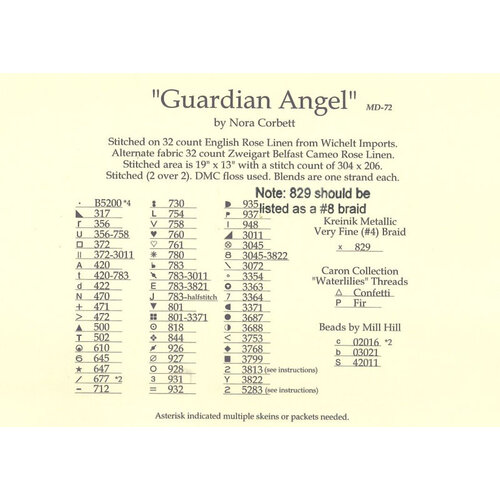 Mirabilia Borduurpatroon Guardian Angel - Mirabilia Designs Mirabilia Borduurpatroon Guardian Angel - Mirabilia Designs