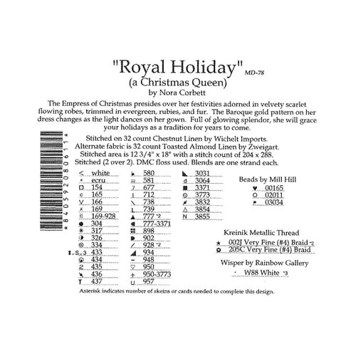 Mirabilia Borduurpatroon Royal Holiday A Christmas Queen - Mirabilia Designs Mirabilia Borduurpatroon Royal Holiday A Christmas Queen - Mirabilia Designs