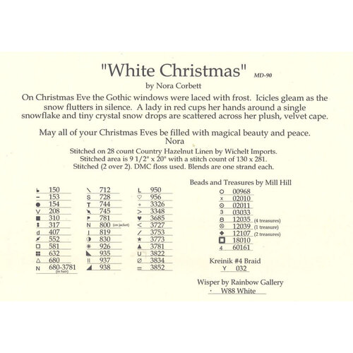 Mirabilia  Borduurpatroon White Christmas - Mirabilia Designs