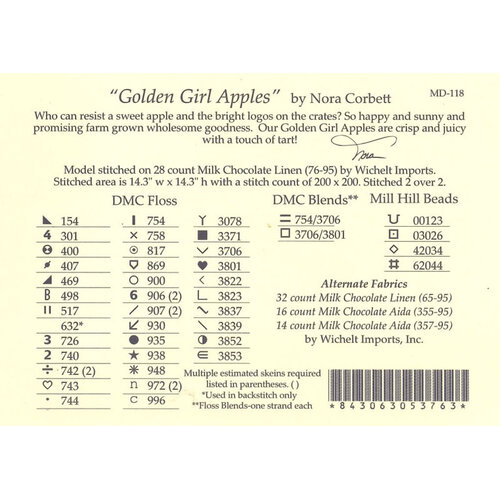 Mirabilia Borduurpatroon Golden Girl Apples - Mirabilia Designs Mirabilia Borduurpatroon Golden Girl Apples - Mirabilia Designs