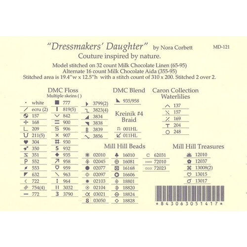 Mirabilia Borduurpatroon Dressmaker's Daughter - Mirabilia Designs Mirabilia Borduurpatroon Dressmaker's Daughter - Mirabilia Designs