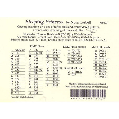 Mirabilia Borduurpatroon Sleeping Princess - Mirabilia Designs Mirabilia Borduurpatroon Sleeping Princess - Mirabilia Designs