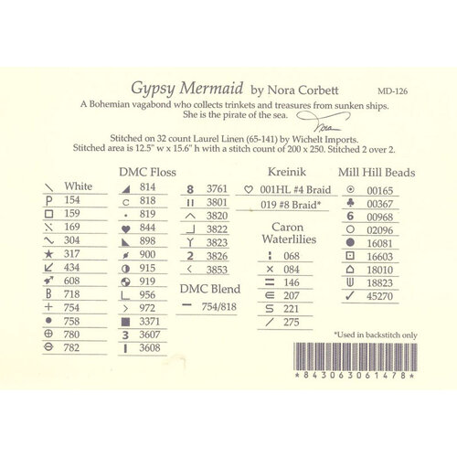 Mirabilia  Borduurpatroon Gypsy Mermaid - Mirabilia Designs
