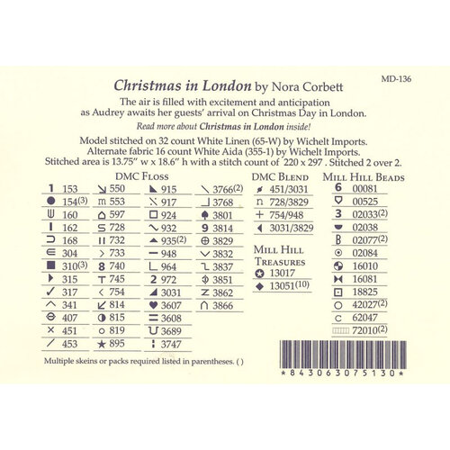 Mirabilia Borduurpatroon Christmas in London - Mirabilia Designs Mirabilia Borduurpatroon Christmas in London - Mirabilia Designs