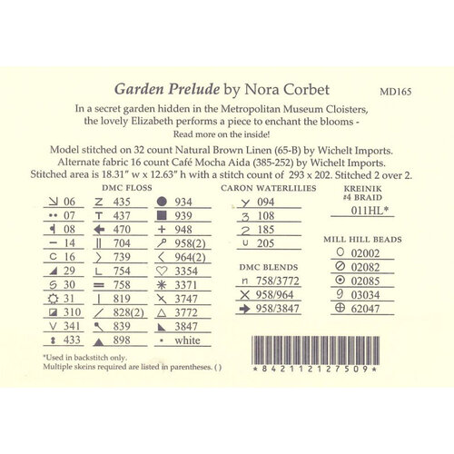 Mirabilia  Borduurpatroon Garden Prelude - Mirabilia Designs