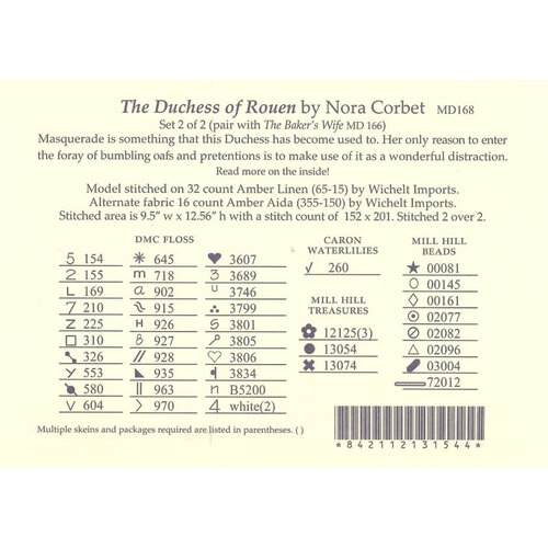 Mirabilia Borduurpatroon The Duchess of Rouen - Mirabilia Designs Mirabilia Borduurpatroon The Duchess of Rouen - Mirabilia Designs