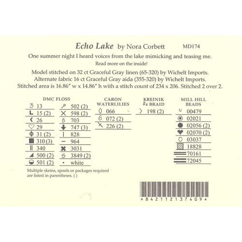 Mirabilia  Borduurpatroon Echo Lake - Mirabilia Designs