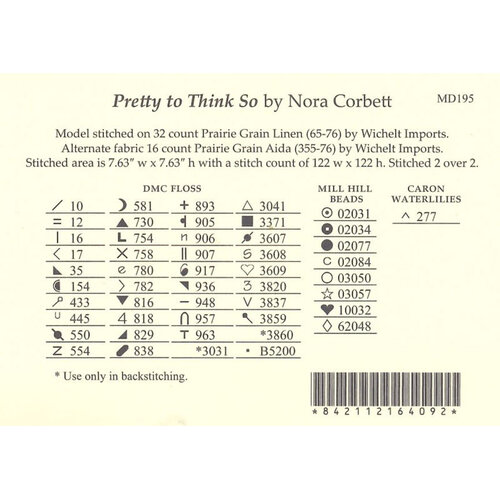 Mirabilia Borduurpatroon Pretty to think so - Mirabilia Designs - patroon Mirabilia Borduurpatroon Pretty to think so - Mirabilia Designs - patroon