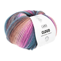Lang Yarns | Wol Cloud - 100 gr - 0032 | Roze/IJsblauw/Petrol/Violet