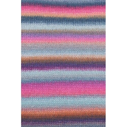 Lang Yarns Lang Yarns | Wol Cloud - 100 gr -  0032 | Roze/IJsblauw/Petrol/Violet