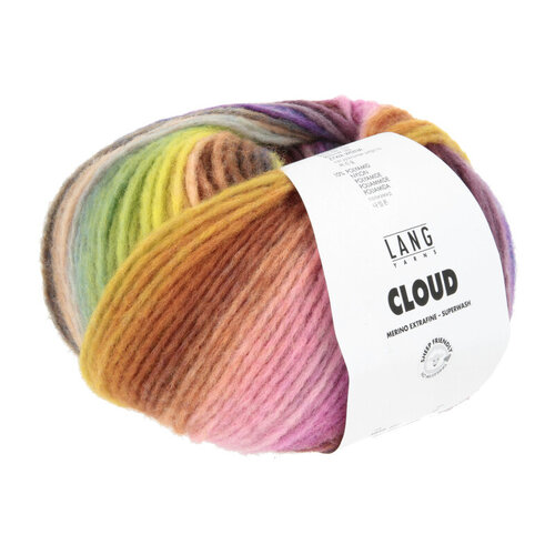 Lang Yarns Lang Yarns | Wol Cloud - 100 gr -  0031 | Oranje/Marine/Geel/Pruim