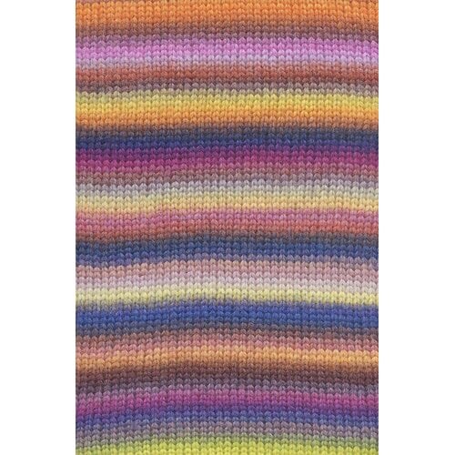 Lang Yarns Lang Yarns | Wol Cloud - 100 gr -  0031 | Oranje/Marine/Geel/Pruim