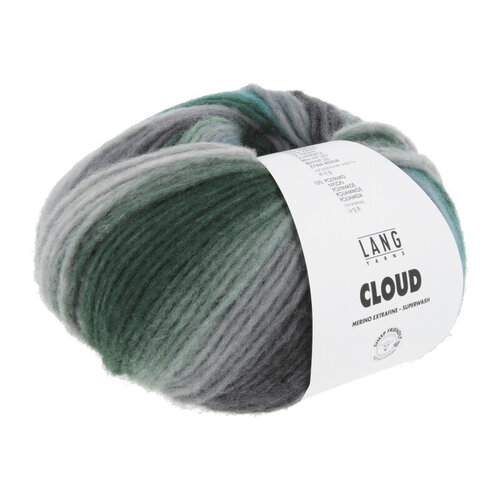 Lang Yarns Lang Yarns | Wol Cloud - 100 gr -  0030 | Turkoois/Grijs/Zwart/Groen