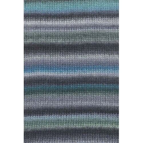 Lang Yarns Lang Yarns | Wol Cloud - 100 gr -  0030 | Turkoois/Grijs/Zwart/Groen