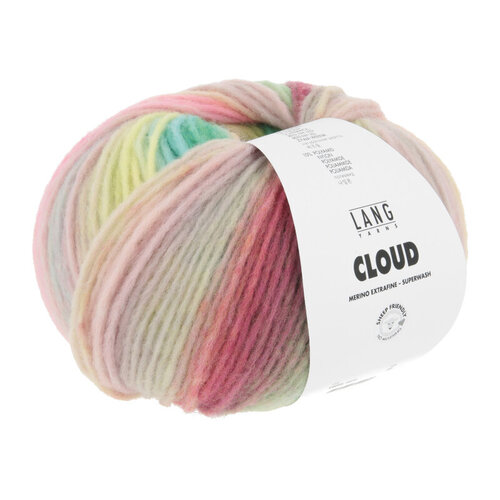 Lang Yarns Lang Yarns | Wol Cloud - 100 gr -  0029 | Geel/Groen/Turkoois/Roze