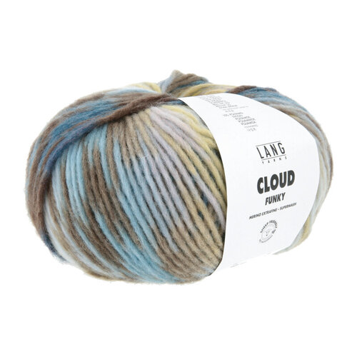 Lang Yarns Lang Yarns | Wol Cloud Funky - 100 gr - 0028 | Pruim/Grijs/Marine/Messing
