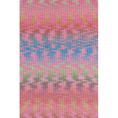 Lang Yarns Lang Yarns | Wol Cloud Funky - 100 gr - 0027 | Roze/Blauw/Helgroen/Fuchsia