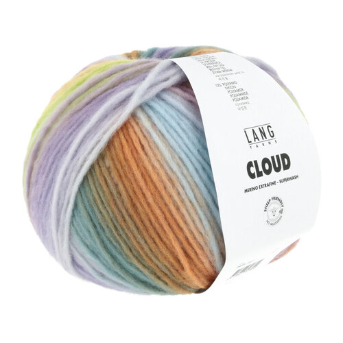 Lang Yarns Lang Yarns | Wol Cloud - 100 gr -  0022| Lila/Oranje/Geel/Groen