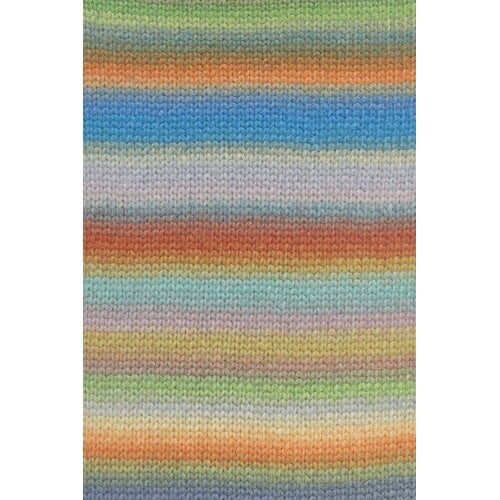Lang Yarns Lang Yarns | Wol Cloud - 100 gr -  0021| Blauw/Oranje/Groen/Roze