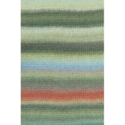 Lang Yarns Lang Yarns | Wol Cloud - 100 gr -  0020| Donkergroen/Olijf/Helblauw/Rood