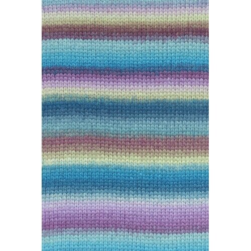 Lang Yarns Lang Yarns | Wol Cloud - 100 gr -  0019| Petrol/Turkoois/Lila/Helgroen