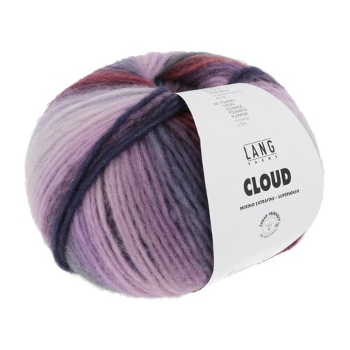Lang Yarns Lang Yarns | Wol Cloud - 100 gr -  0018| Sering/Petrol/Roze