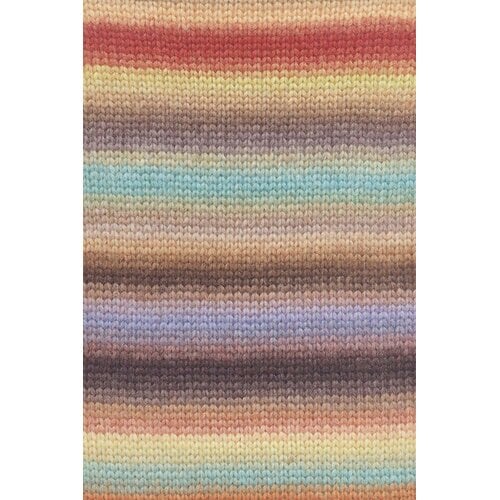Lang Yarns Lang Yarns | Wol Cloud - 100 gr -  0017| Bruin/Rood/Mint