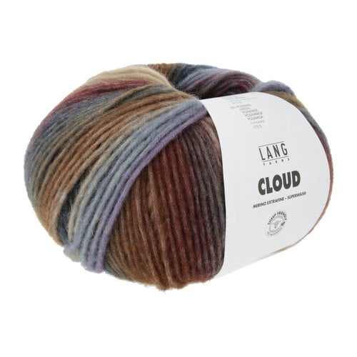 Lang Yarns Lang Yarns | Wol Cloud - 100 gr -  0012| Kastanjebruin/Petrol