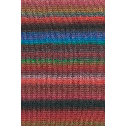 Lang Yarns Lang Yarns | Wol Cloud - 100 gr -  0005| Bordeaux/Groen/Blauw