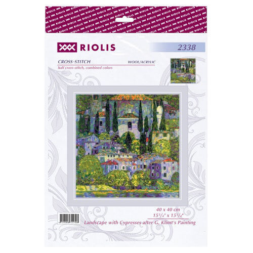 RIOLIS Borduurpakket Landscape with Cypresses after G. Klimt’s Painting - RIOLIS RIOLIS Borduurpakket Landscape with Cypresses after G. Klimt’s Painting - RIOLIS