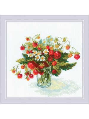 RIOLISf Borduurpakket Strawberry Delight - RIOLIS RIOLISf Borduurpakket Strawberry Delight - RIOLIS