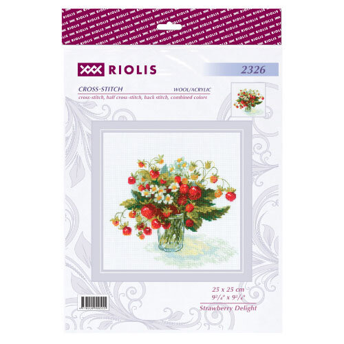 RIOLIS Borduurpakket Strawberry Delight - RIOLIS RIOLIS Borduurpakket Strawberry Delight - RIOLIS