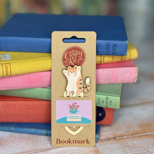 The Crafty Kit Company Wooden Bookmark Cat - Stripey - The Crafty Kit Company The Crafty Kit Company Wooden Bookmark Cat - Stripey - The Crafty Kit Company