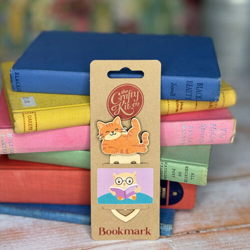 The Crafty Kit Company Wooden Bookmark Cat - Ginger - The Crafty Kit Company