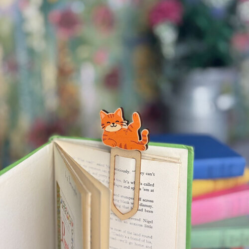 The Crafty Kit Company Wooden Bookmark Cat - Ginger - The Crafty Kit Company