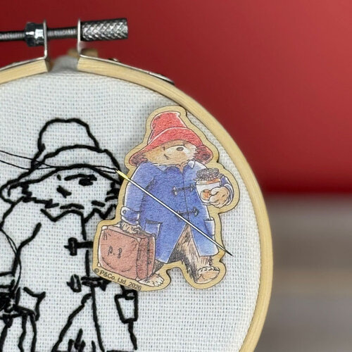 The Crafty Kit Company Wooden Needle Minder - Paddington - The Journey Begins - The Crafty Kit Company
