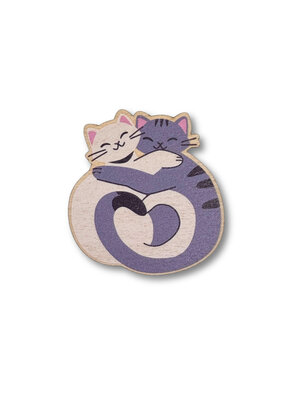 The Crafty Kit Company Wooden Needle Minder Cat - Besties - The Crafty Kit Company