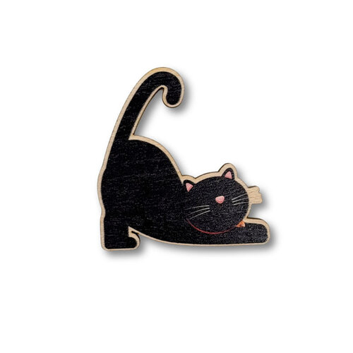 The Crafty Kit Company Wooden Needle Minder Cat - Midnight - The Crafty Kit Company The Crafty Kit Company Wooden Needle Minder Cat - Midnight - The Crafty Kit Company
