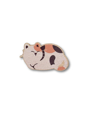 The Crafty Kit Company Wooden Needle Minder Cat - Calico - The Crafty Kit Company