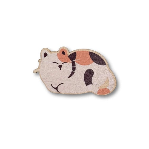 The Crafty Kit Company Wooden Needle Minder Cat - Calico - The Crafty Kit Company The Crafty Kit Company Wooden Needle Minder Cat - Calico - The Crafty Kit Company