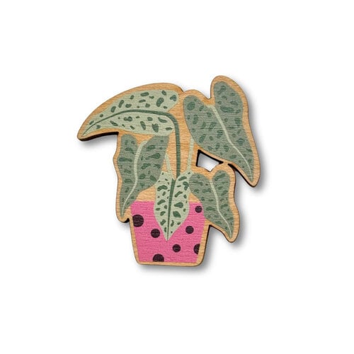The Crafty Kit Company Wooden Needle Minder - House Plant  - The Crafty Kit Company