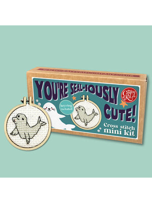 The Crafty Kit Company Borduurpakket Matchbox - You're Seal-iously cute! - The Crafty Kit Company