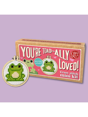 The Crafty Kit Company Borduurpakket Matchbox - You're Toad-ally Loved! - The Crafty Kit Company