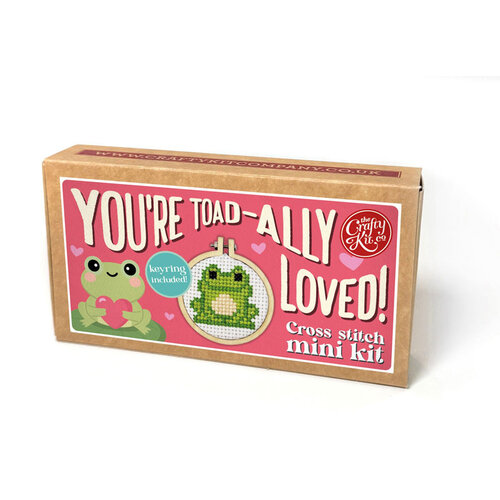 The Crafty Kit Company Borduurpakket Matchbox - You're Toad-ally Loved! - The Crafty Kit Company The Crafty Kit Company Borduurpakket Matchbox - You're Toad-ally Loved! - The Crafty Kit Company