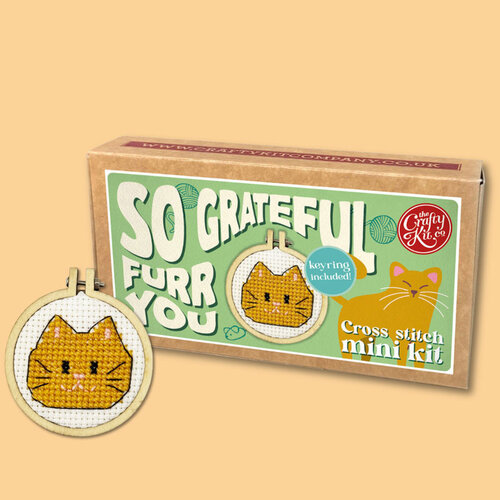 The Crafty Kit Company Borduurpakket Matchbox - So Grateful Furr You - The Crafty Kit Company