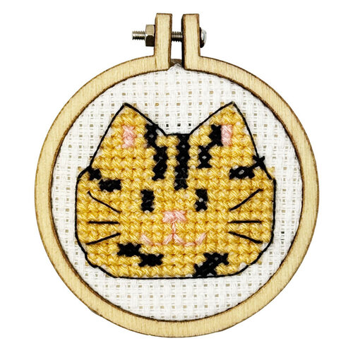 The Crafty Kit Company Borduurpakket Matchbox - You make Life Purr-fect - The Crafty Kit Company