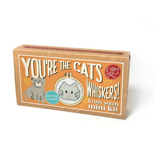 The Crafty Kit Company Borduurpakket Matchbox - You're the Cats Whiskers! - The Crafty Kit Company The Crafty Kit Company Borduurpakket Matchbox - You're the Cats Whiskers! - The Crafty Kit Company