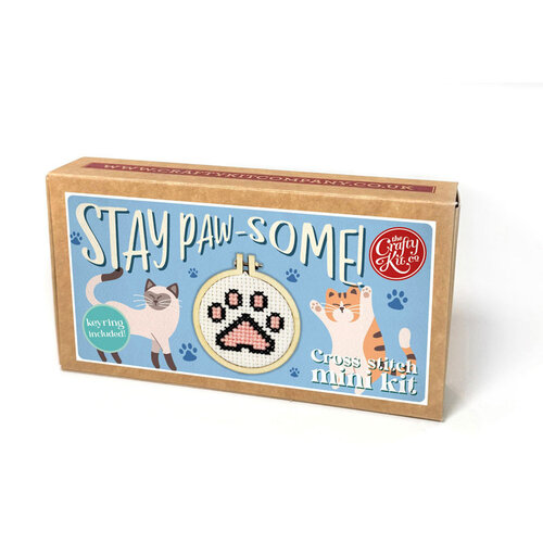 The Crafty Kit Company Borduurpakket Matchbox - Stay Paw-some! - The Crafty Kit Company The Crafty Kit Company Borduurpakket Matchbox - Stay Paw-some! - The Crafty Kit Company