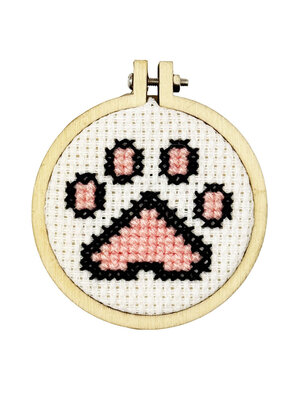 The Crafty Kit Company -  Borduurpakket Matchbox - Stay Paw-some! - The Crafty Kit Company